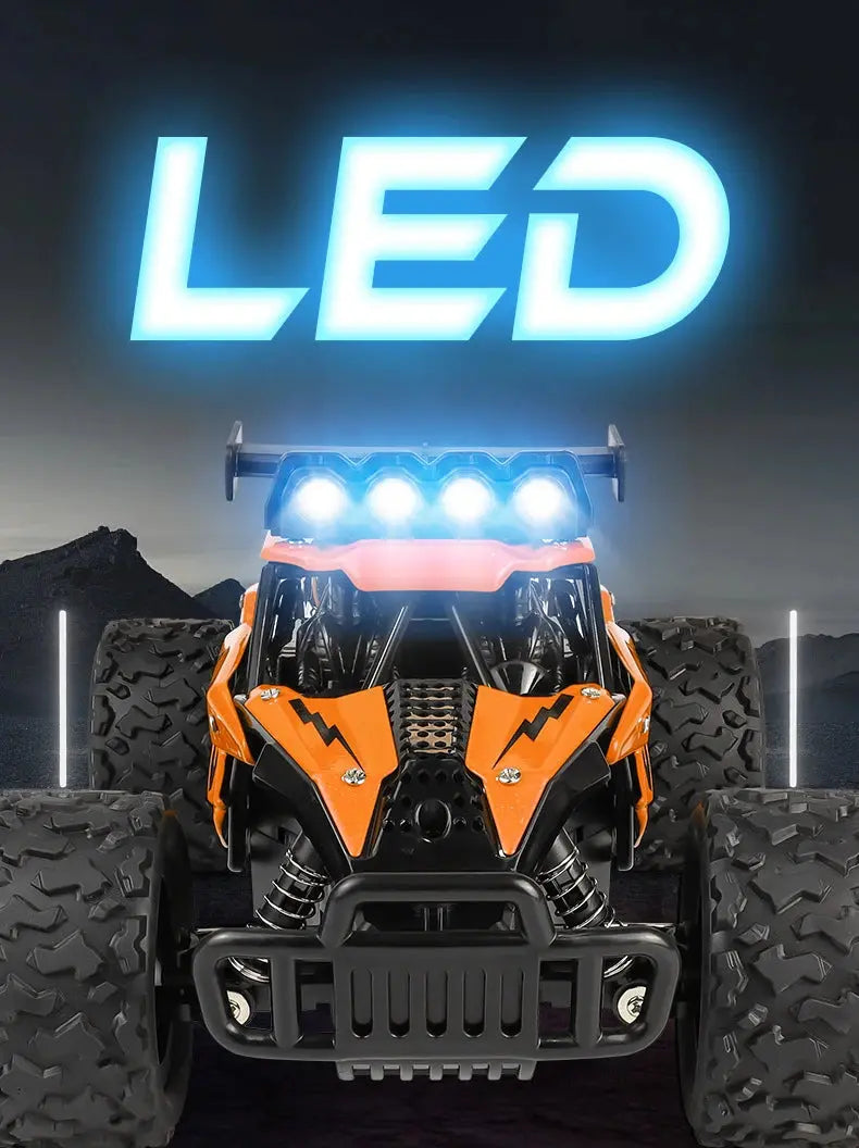 Remote Control Car RC Drift Racing 1:16 Vehicle Off Road Alloy 2.4G Radio High-Speed Trucks With LED Light Climbing Gift Kid Toy - Magic Remotes