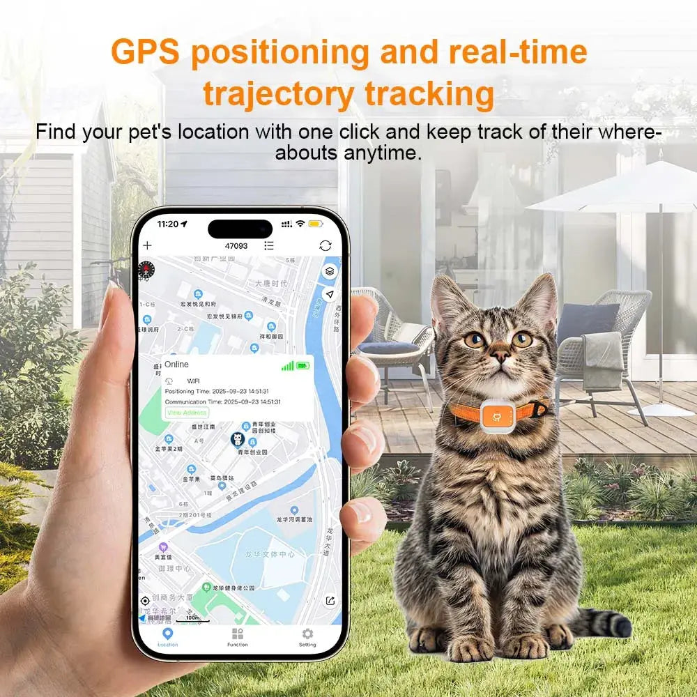 2026 New Style Pet GPS Tracker Dog Mini Tracking Movement Alert Collar Anti-Lost Tracker for Cats and Puppies Remote Locator - Magic Remotes