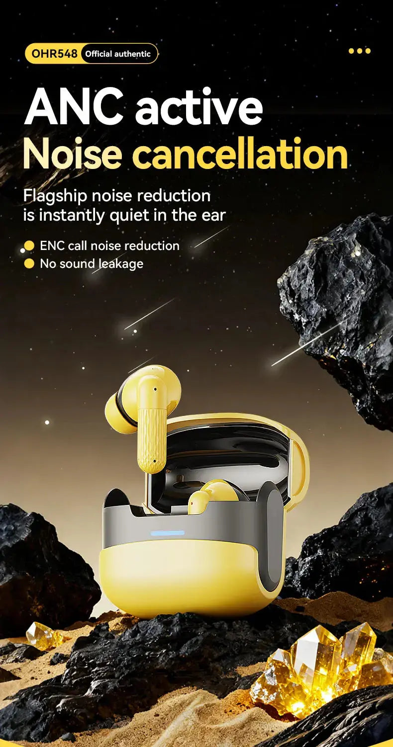 Acer Ohr548 Wireless Bluetooth Headphones with In-Ear Design, Anc Call Noise Reduction, Charging Case, Stereo Sound Effect, Low Latency for Gaming, Comfortable Fit for Sports, Running, and Fitness Magic Remotes