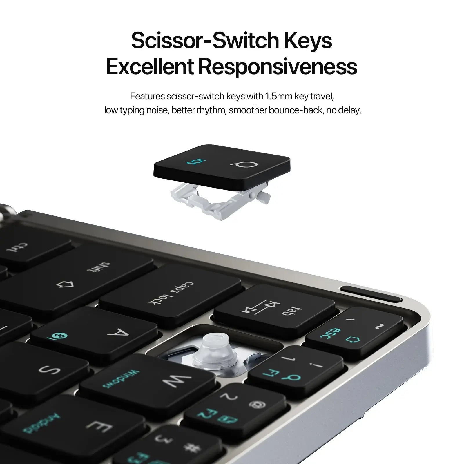 New Multifunctional Model Foldable Bluetooth 5.0 Keyboard with Touchpad & Phone Holder For Phones Tablets PC - Magic Remotes
