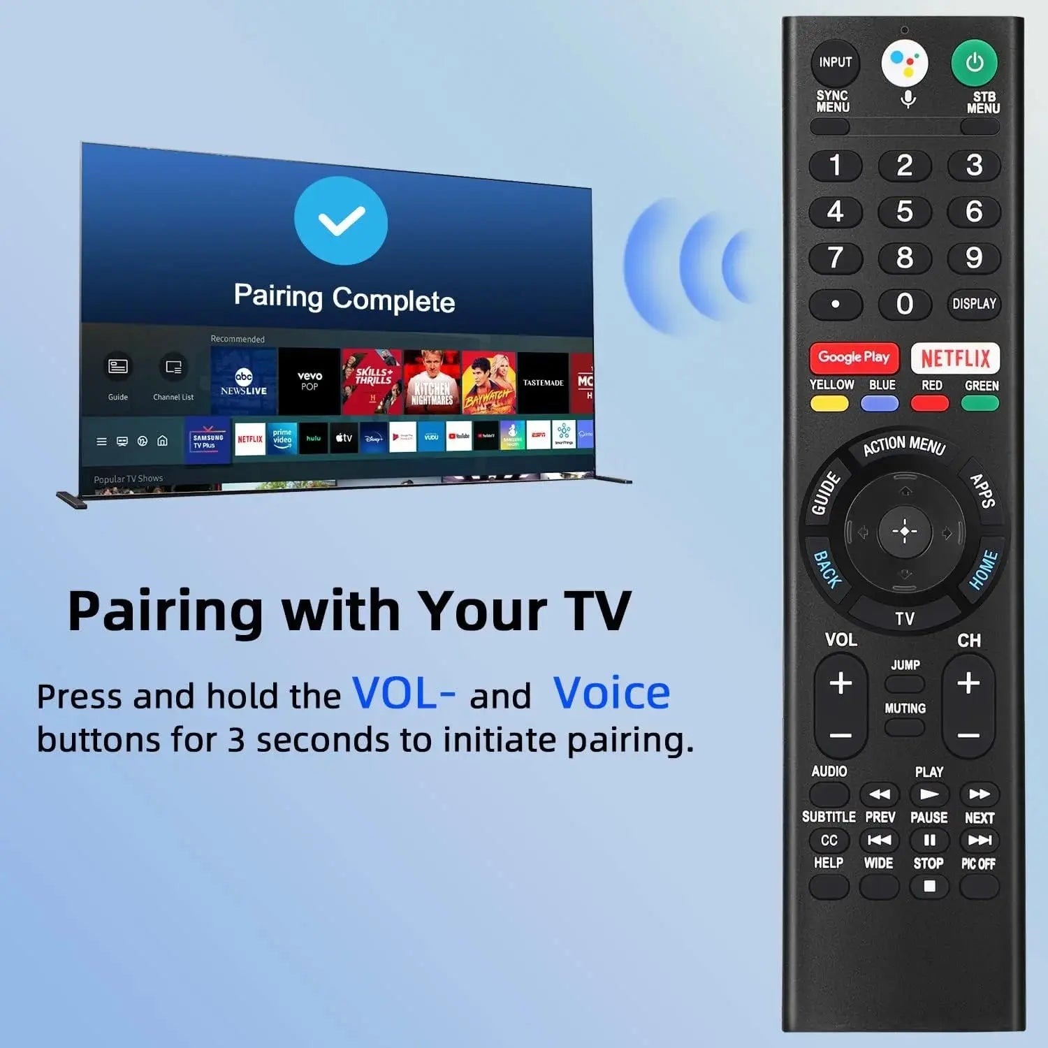 RMF-TX310U Replace Voice Remote Control with Mic fit for Sony 4K Smart Bravia TV XBR-43X800G XBR-75X800G XBR-65X800G XBR-49X800G - Magic Remotes