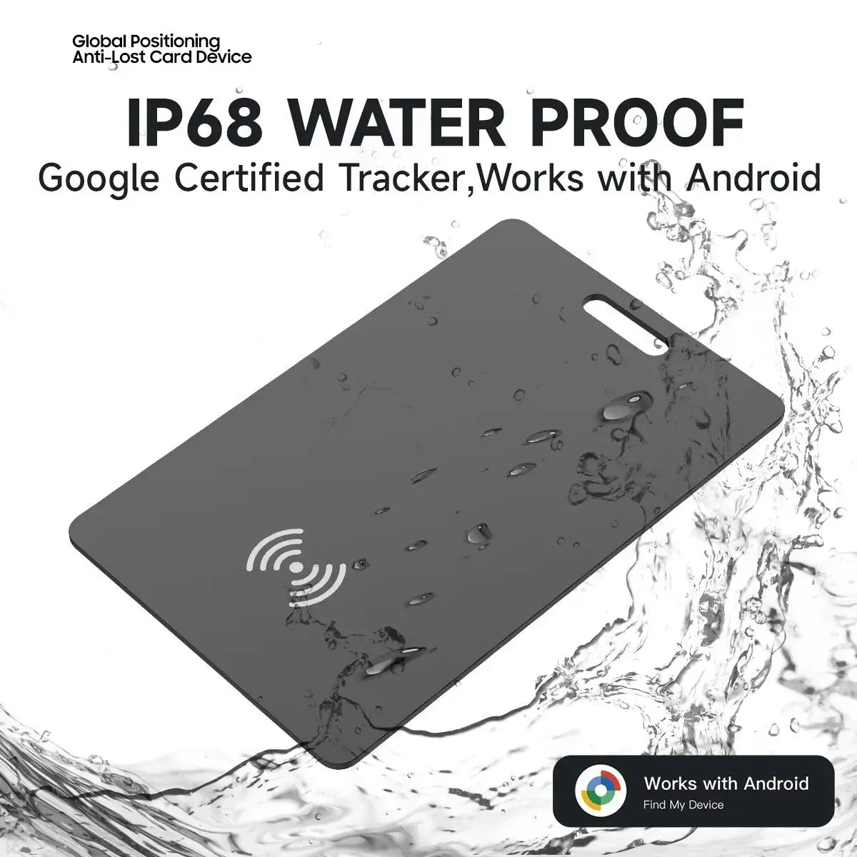 Android tracker card global positioner card locator ultra thin wallet tracker works with google find my device google's find hub - Magic Remotes