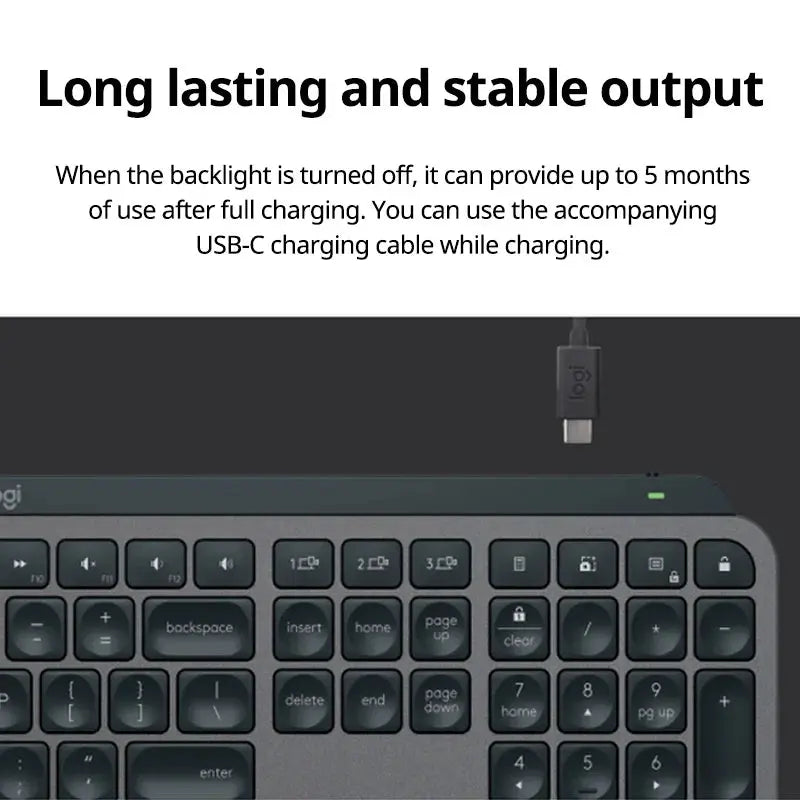 NEW Logitech MX Keys S Wireless Bluetooth Keyboard Office Multi-device Connection Backlit Bolt Ultra-thin and Portable - Magic Remotes