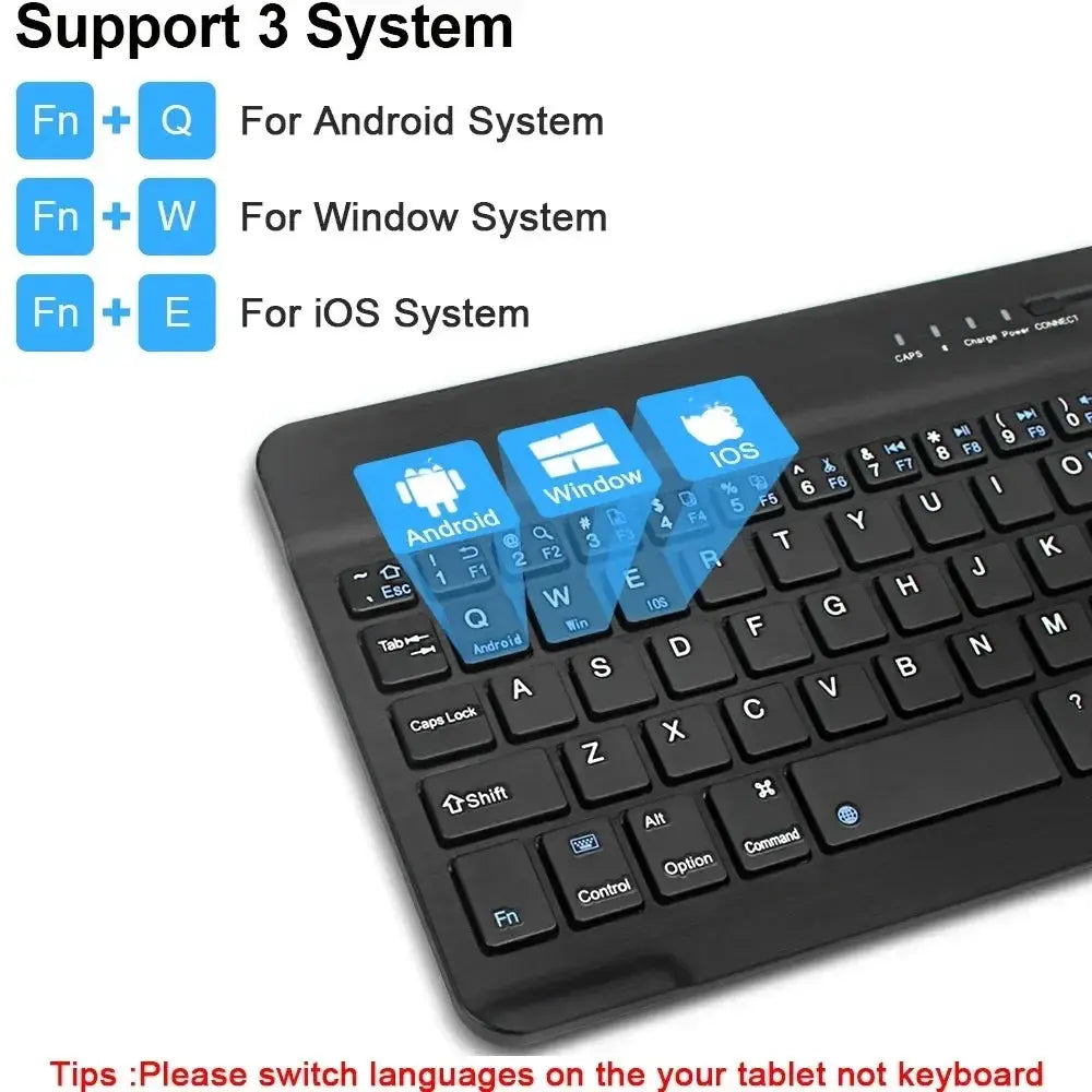 Bluetooth Keyboard for iPad 10th Generation iPad Pro 13 12 11 10 9 8 7 Inch iPad Air 13 11th iPad Mini Samsung Xiaomi Tablets - Magic Remotes