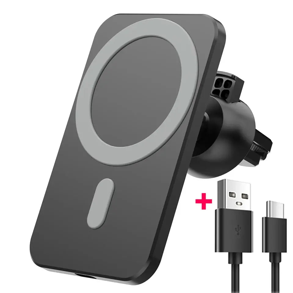 Wireless Magnetic Car Phone Holder Charger for iPhone 14 13 Pro Max 12 Phone Accessories 30W Fast Charging Induction Adapter - Magic Remotes