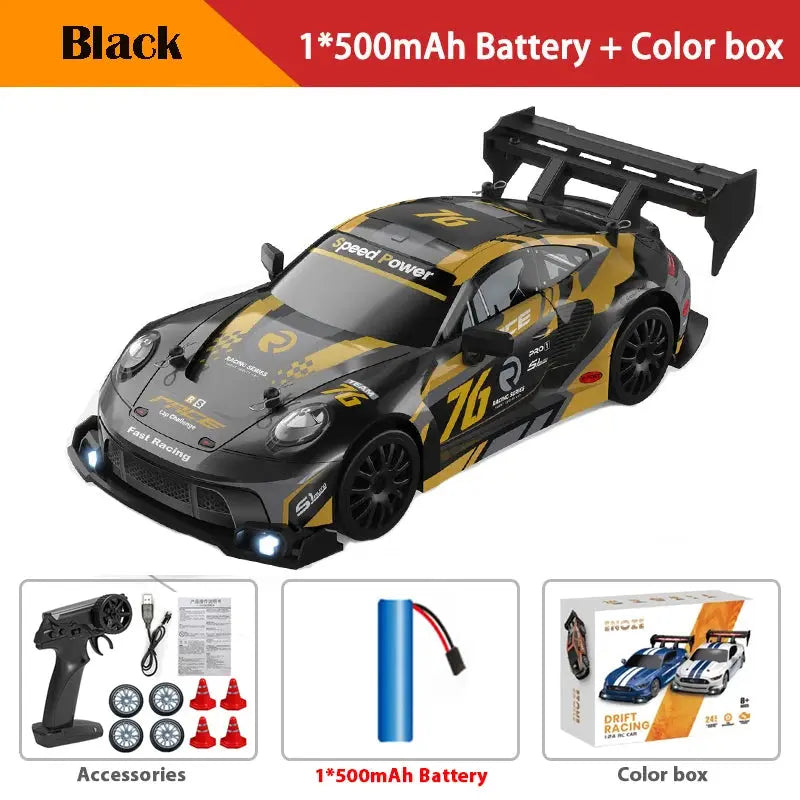 RC Drift Car 4WD Remote Control High Speed Racing Vehicle with LED Lights 2.4GHz Radio 4x4 Off-Road Truck Toy for Children Kids Magic Remotes