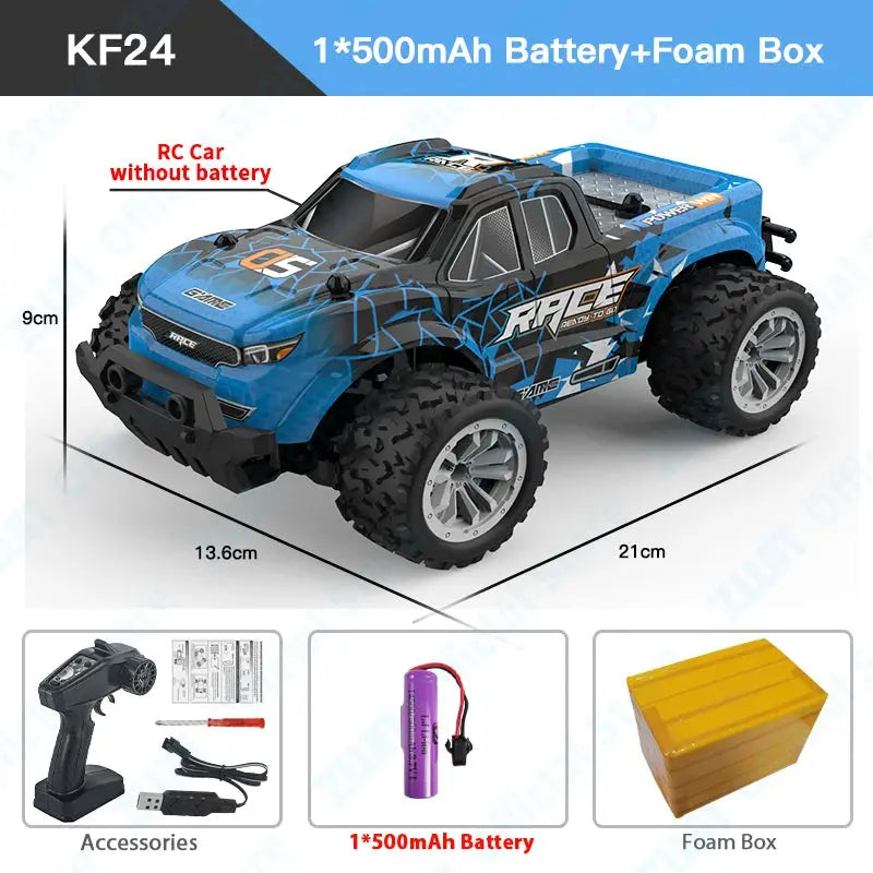 ZWN 1:16/1:20 2.4G Model RC Car With LED Light 2WD Off-road Remote Control Climbing Vehicle Outdoor Cars Toy Gifts for Kids Magic Remotes