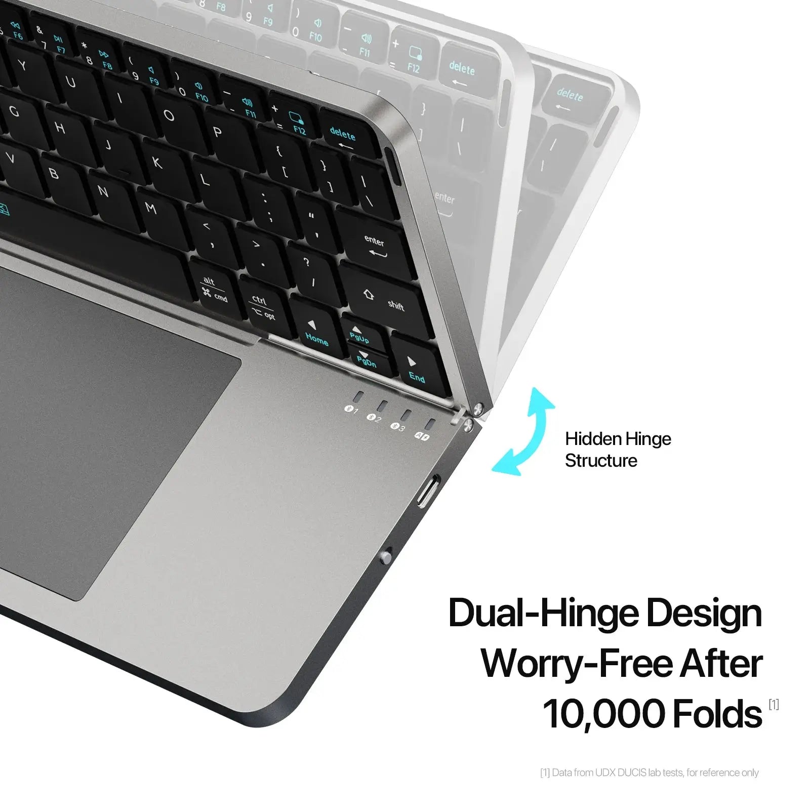 New Multifunctional Model Foldable Bluetooth 5.0 Keyboard with Touchpad & Phone Holder For Phones Tablets PC - Magic Remotes