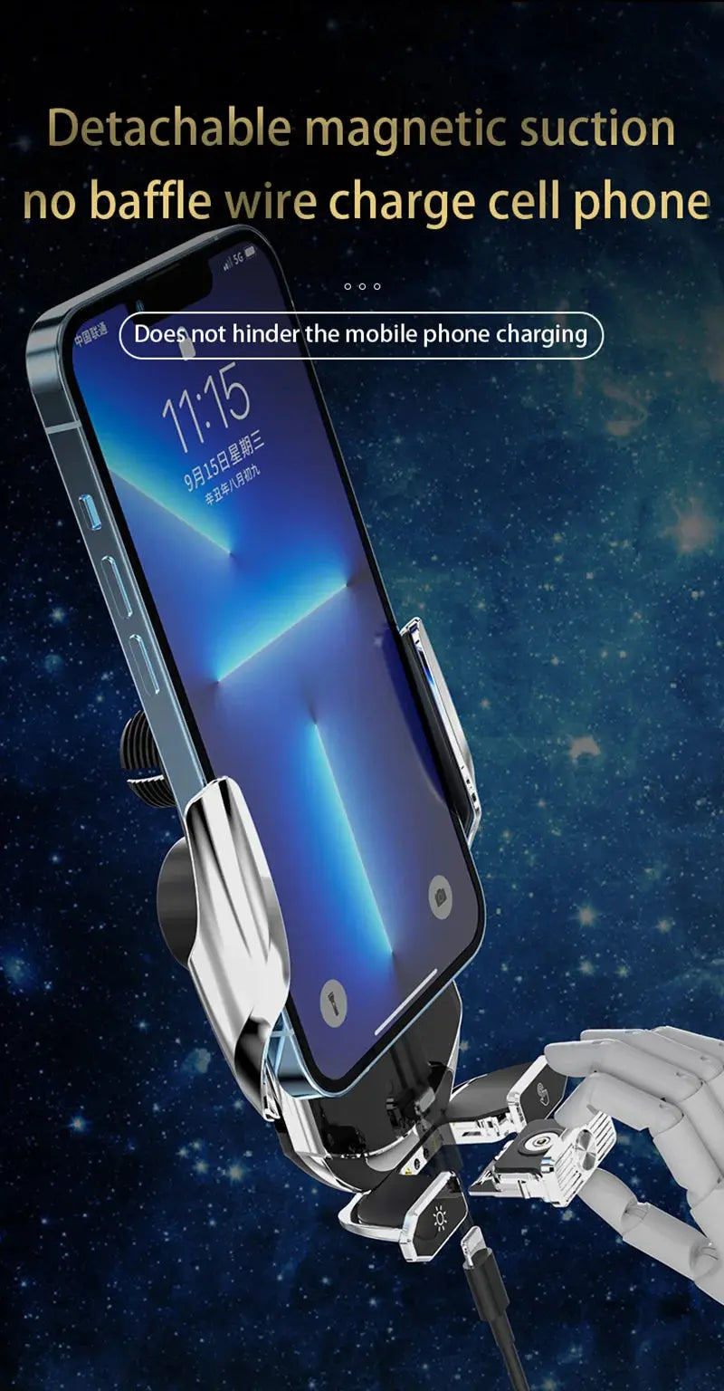 Car wireless charger Magnetic Cell Phone Holder Mobile Phone Stand in Car GPS Support 360° Rotatable Mount For iPhone Xiaomi - Magic Remotes