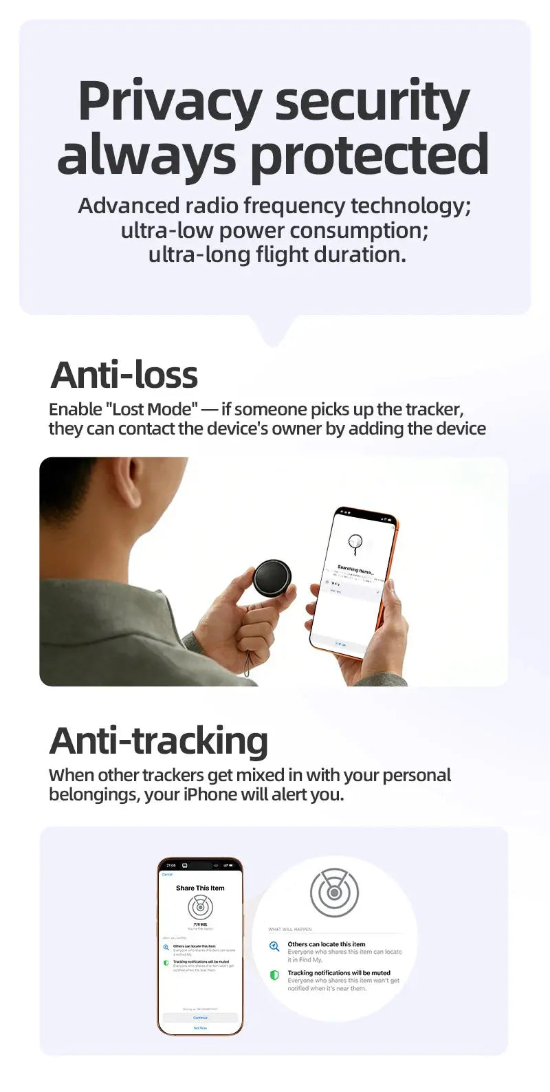 Smart iOS GPS Tracker Tag Suitable For Apple iOS Airtag Anti Loss Locator Car Key Bicycles Elderly People Pets Anti Loss Tracker - Magic Remotes