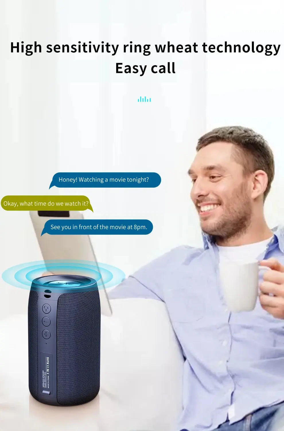 Zealot-S32 Wireless Speaker Outdoor Portable Subwoofer Speaker, Waterproof IPX 6, Dual Pairing,1800mAh Battery Magic Remotes