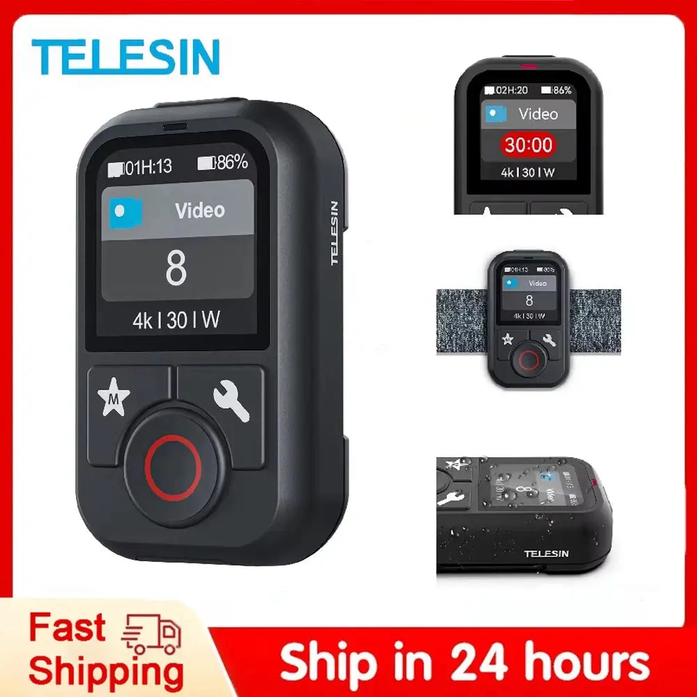 TELESIN T13 Bluetooth Remote Control 50M Waterproof for GoPro Hero12/11/10/9/8/Max Colorful Screen for Action Camera Accessories - Magic Remotes