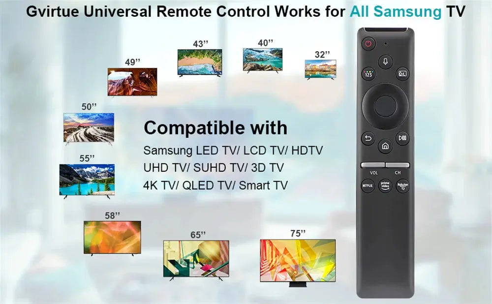 BN59-01330B 01312B Voice Remote Control for Samsung Smart TV LED QLED 4K 8K UHD HDR with Netflix, Prime Video,Rakuten TV Button Magic Remotes