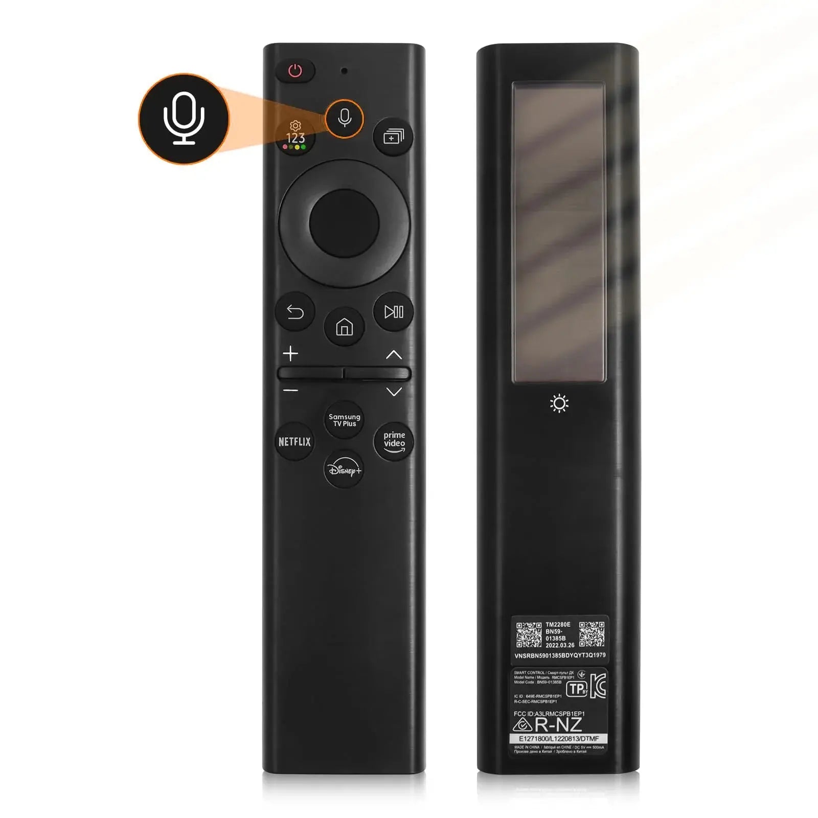 BN59-01385A Solar Voice Remote for Samsung TV Remotes Replacement with Bluetooth Rechargeable Solar Cell Fit for Samsung Remote - Magic Remotes