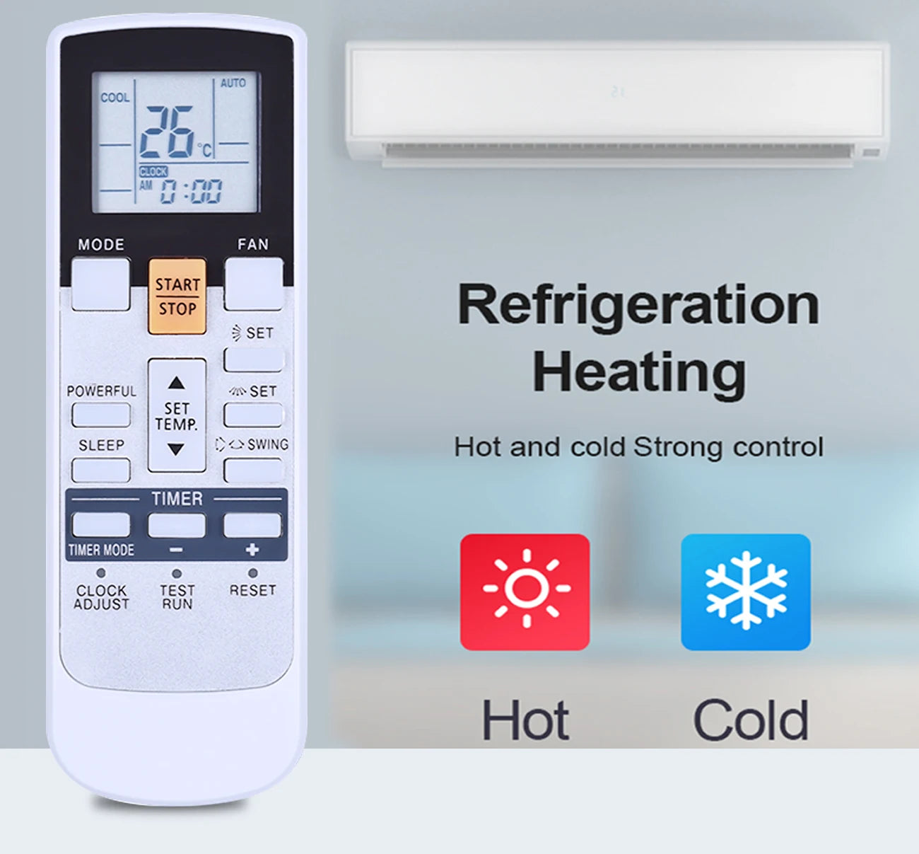 Replacement Remote for Fujitsu Air Conditioner - Compatible with AR-RAJ1E & RA-RAE1E Models