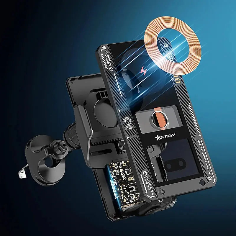 Car Smart Sensing Automatic Clamping Mounts For Samsung iPhone Xiaomi Phone Holder Wireless Charger Mounts 15W/66W Fast Charging - Magic Remotes
