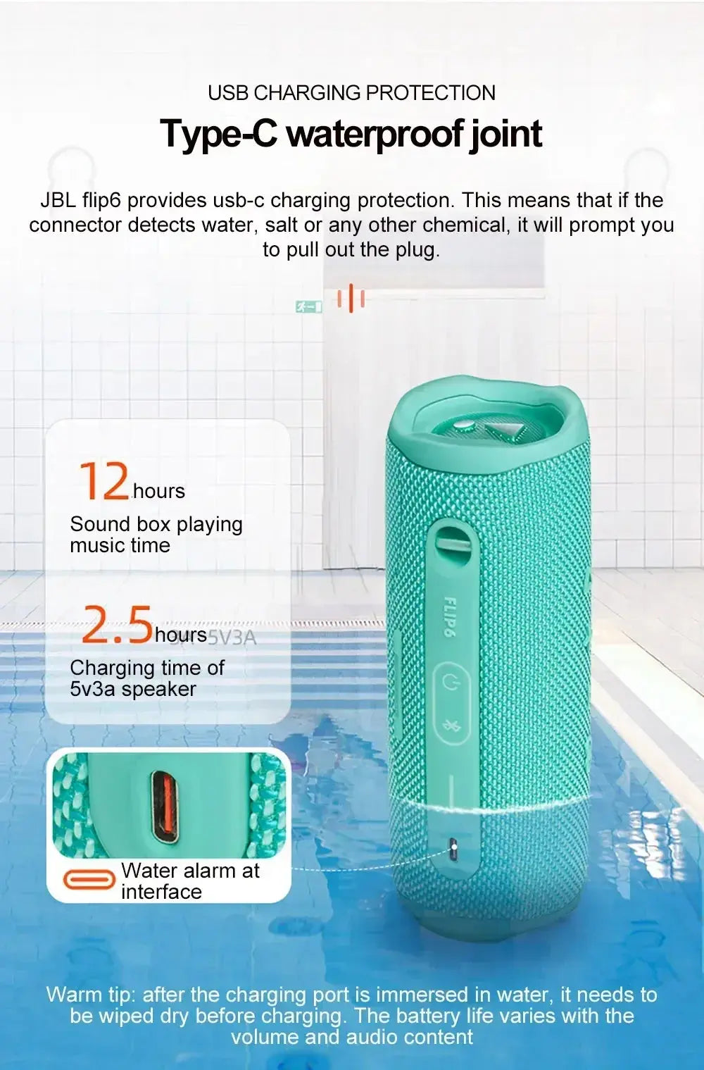 JBL Flip 6 Waterproof Portable Wireless Bluetooth Speaker IPX7 Outdoor Stereo Enhanced Bass Independent Tweeter for Music Magic Remotes