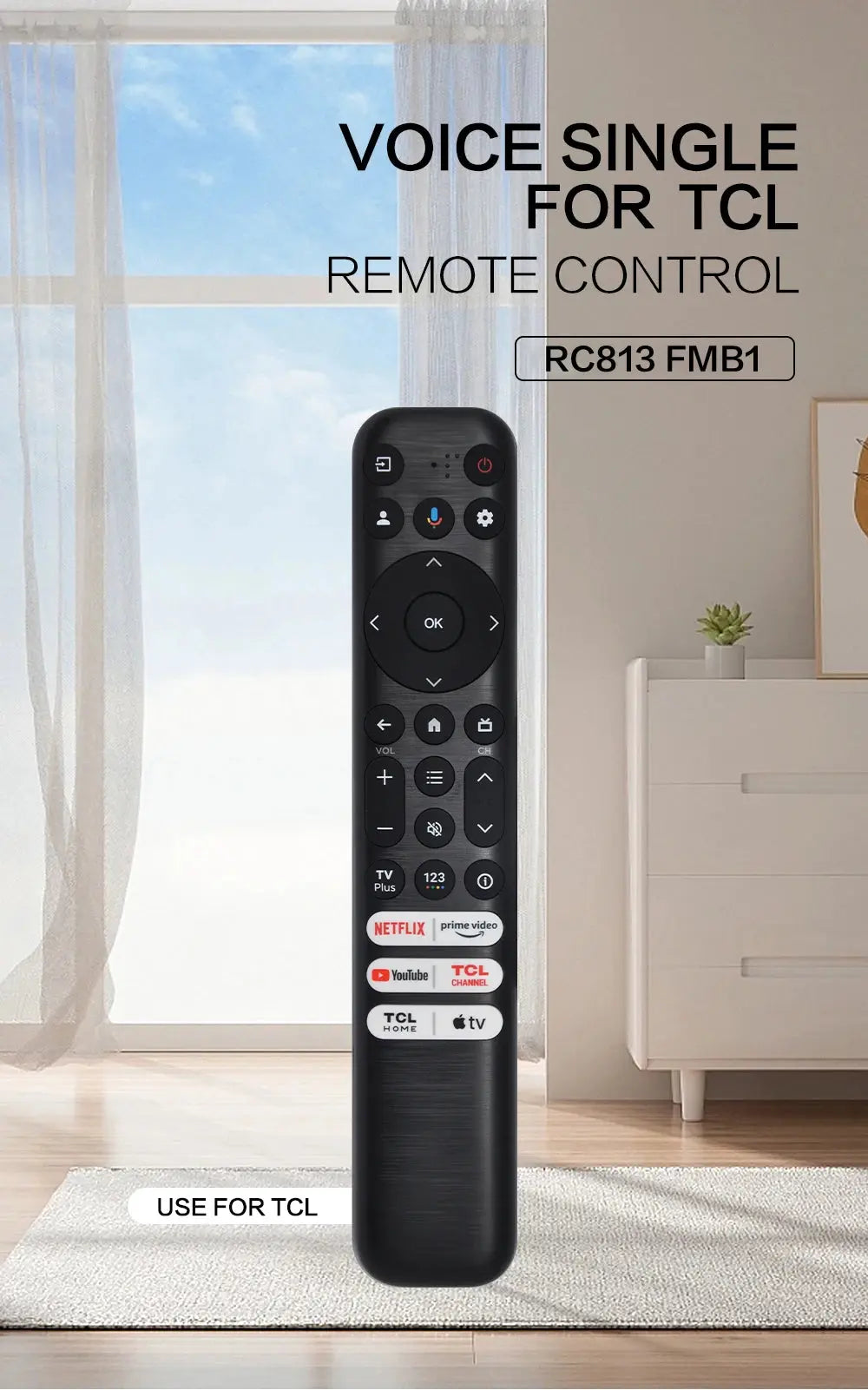 Tcl Rc813a TCL Voice Remote Control - RC813 FMB1 Replacement