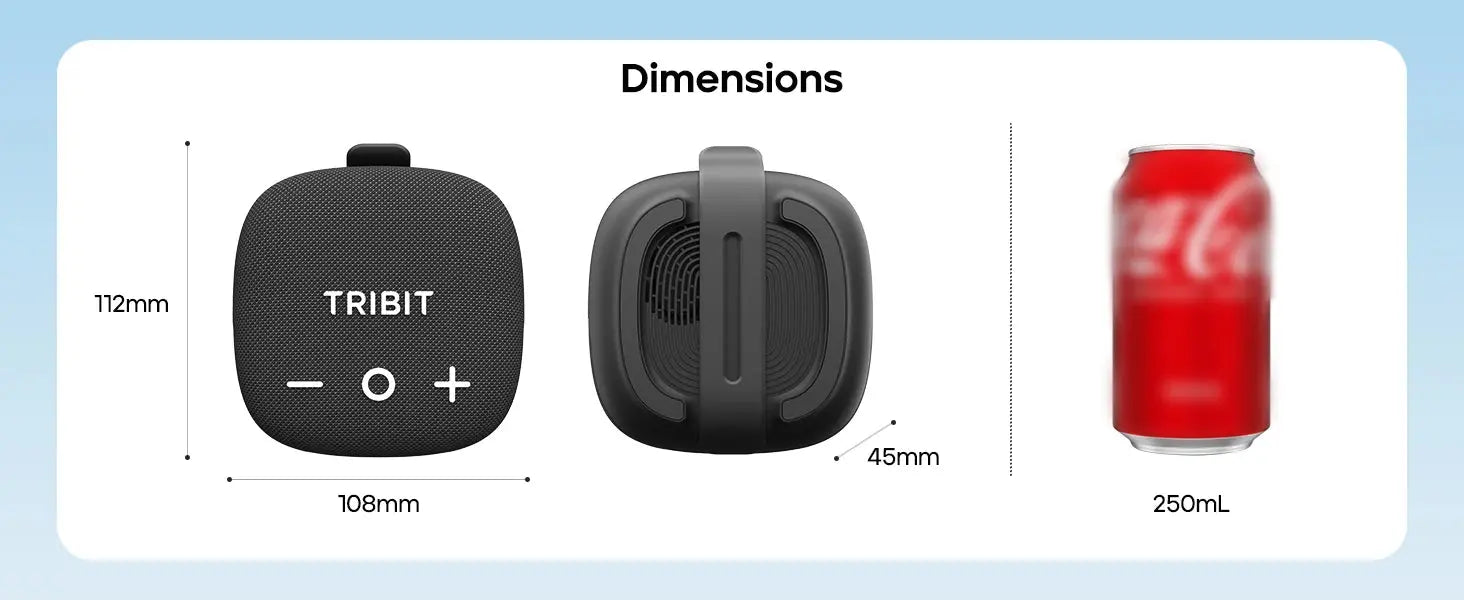 TRIBIT StormBox Micro 3 Portable Bluetooth Speaker,13W Bike Speaker with IP68 Waterproof,24H Playtime For Outdoor Camping,Hiking Magic Remotes