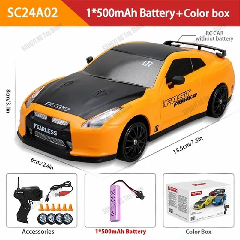 RC Drift Car 4WD Remote Control High Speed Racing Vehicle with LED Lights 2.4GHz Radio 4x4 Off-Road Truck Toy for Children Kids Magic Remotes