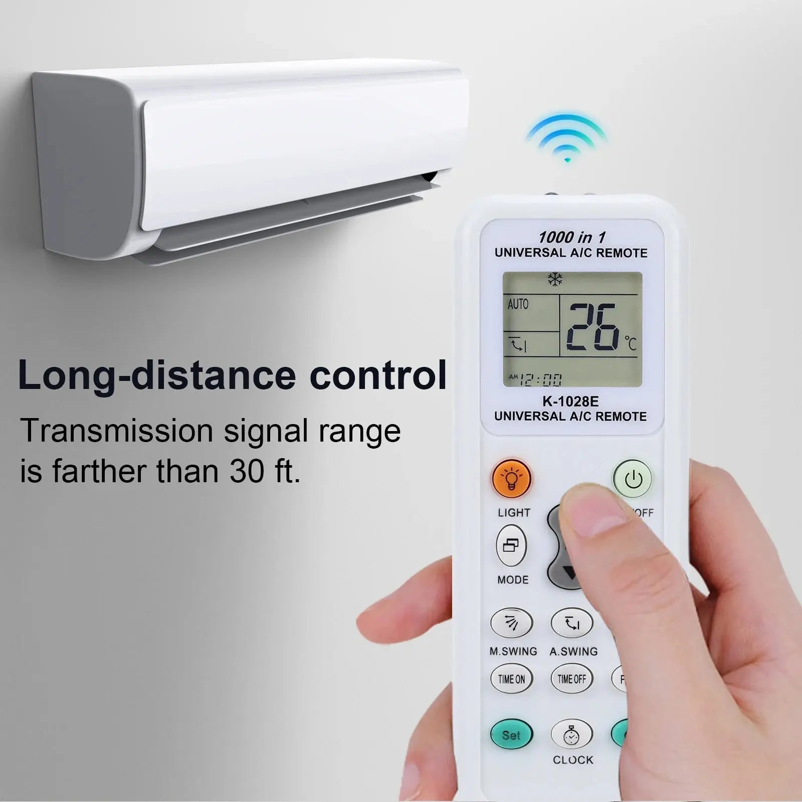 heat pump remote Control Lcd A/C Conditioning Controller 1000 in 1 for Mitsubishi Toshiba Hitachi Fujitsu Daewoo - Magic Remotes