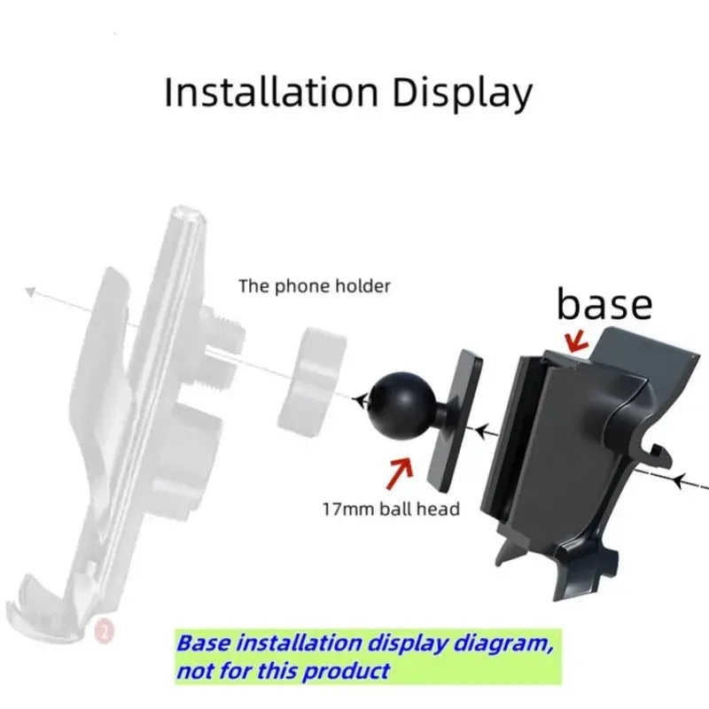 Car Phone Holder 10-Inch Screen Fixed Base For Peugeot 3008 4008 2021-2023 Wireless Charging Support Car Mobile Phone Mounts - Magic Remotes