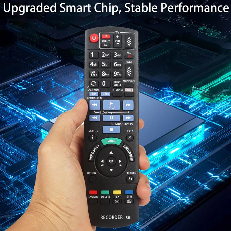 N2QAYB001077 New Remote Control Compatible with Panasonic BLU-RAY DISC & DVD Player and HDD Recorder DMRHWT260 DMRHWT260GN