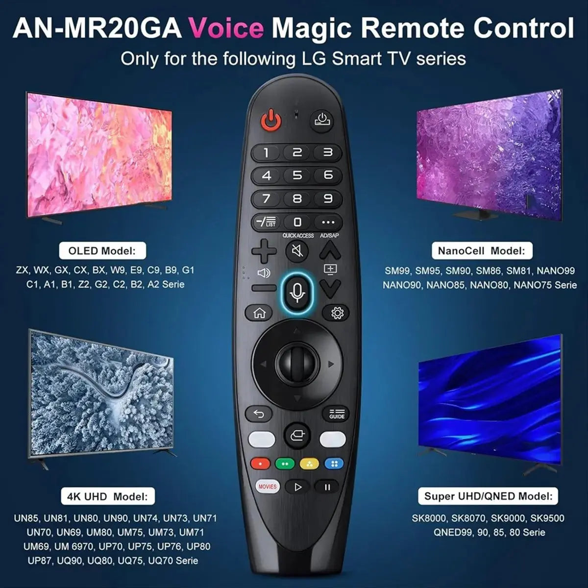 2025 New Voice Magic Remote Control AKB7585501 for Smart TV Remote Control Replacement an-MR20GA MR18BA with Pointer Function
