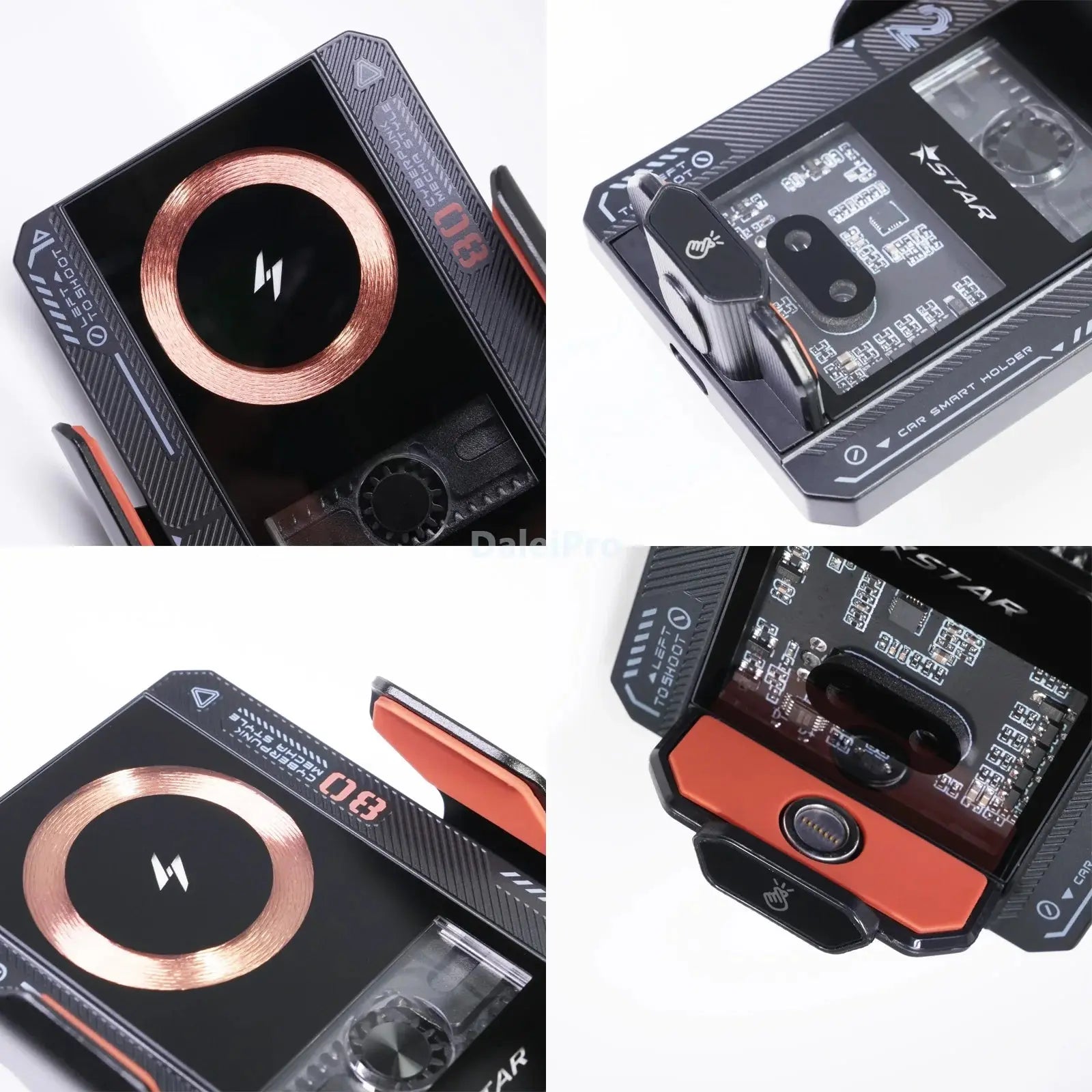 Car Smart Sensing Automatic Clamping Mounts For Samsung iPhone Xiaomi Phone Holder Wireless Charger Mounts 15W/66W Fast Charging - Magic Remotes