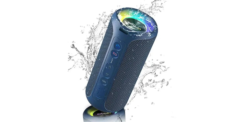 Ortizan Bluetooth Speakers 40W Enhanced Bass Portable Outdoor Wireless Speaker 30Hrs IP7 Waterproof Shower Speaker Bluetooth 5.3 Magic Remotes