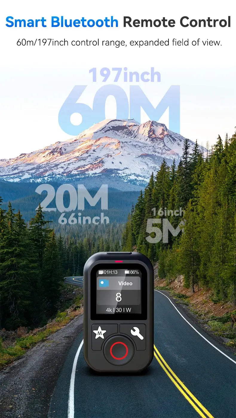 TELESIN Waterproof Bluetooth Remote Control for GoPro Hero13 12 11 10 9 8 Max With Wrist Strap for Action Camera Accessories - Magic Remotes