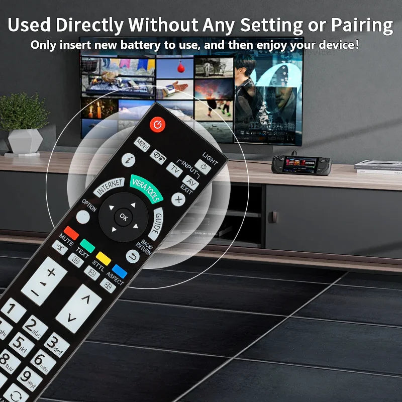 N2QAYB000715 Replacement Remote for Panasonic Viera TV | Compatible with TX-LR42DT50, TX-LR47WT50, TX-LR55WT50 Series