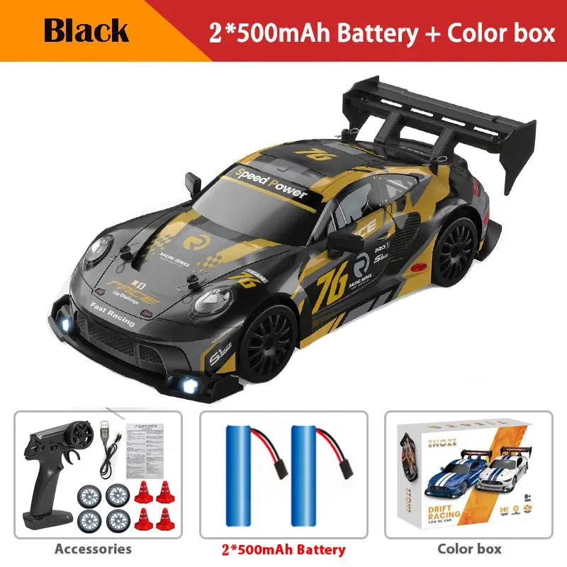 RC Drift Car 4WD Remote Control High Speed Racing Vehicle with LED Lights 2.4GHz Radio 4x4 Off-Road Truck Toy for Children Kids Magic Remotes