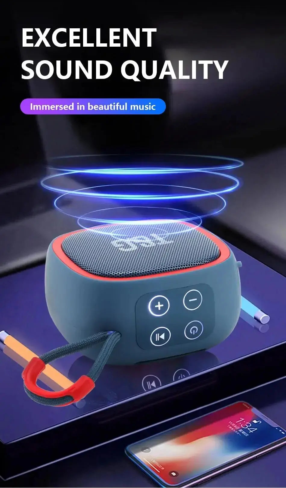 Wireless Bluetooth Speaker Portable Mini Radio FM Waterproof Small Subwoofer Sound Box Music Woofer Computer PC AUX Caixa De Som Magic Remotes