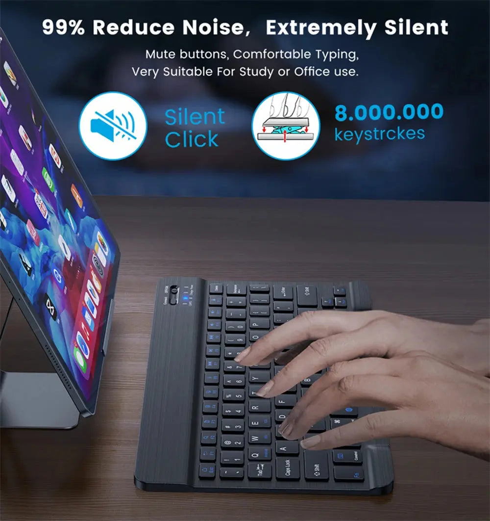 Mini Wireless Keyboard Bluetooth Keyboard For ipad Phone Tablet Portable Bluetooth Keyboard and Mouse For Samsung Xiaomi Android - Magic Remotes