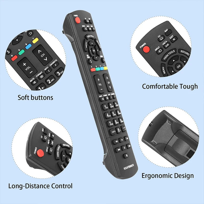 New N2QAYB000570 Remote for Panasonic TC-L32U22 TC-L37X2 TC-L42D2 TV, L32 L37 L42 inch LED LCD