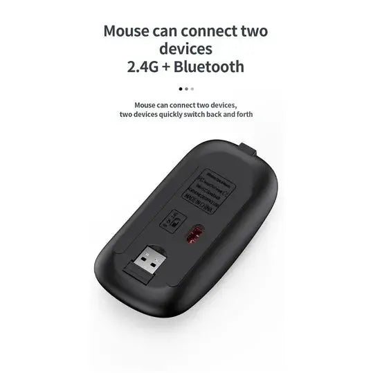 Gray Bluetooth 5.0 & 2.4G Wireless Keyboard Mouse Combo Rechargeable Full Size Wireless Keyboard for Notebook Laptop - Magic Remotes