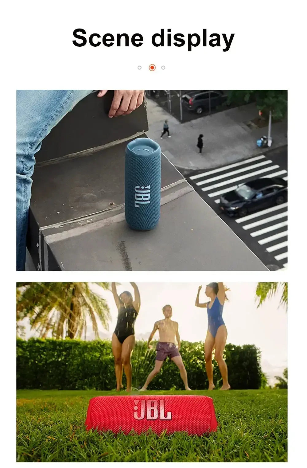 JBL Flip 6 Waterproof Portable Wireless Bluetooth Speaker IPX7 Outdoor Stereo Enhanced Bass Independent Tweeter for Music Magic Remotes