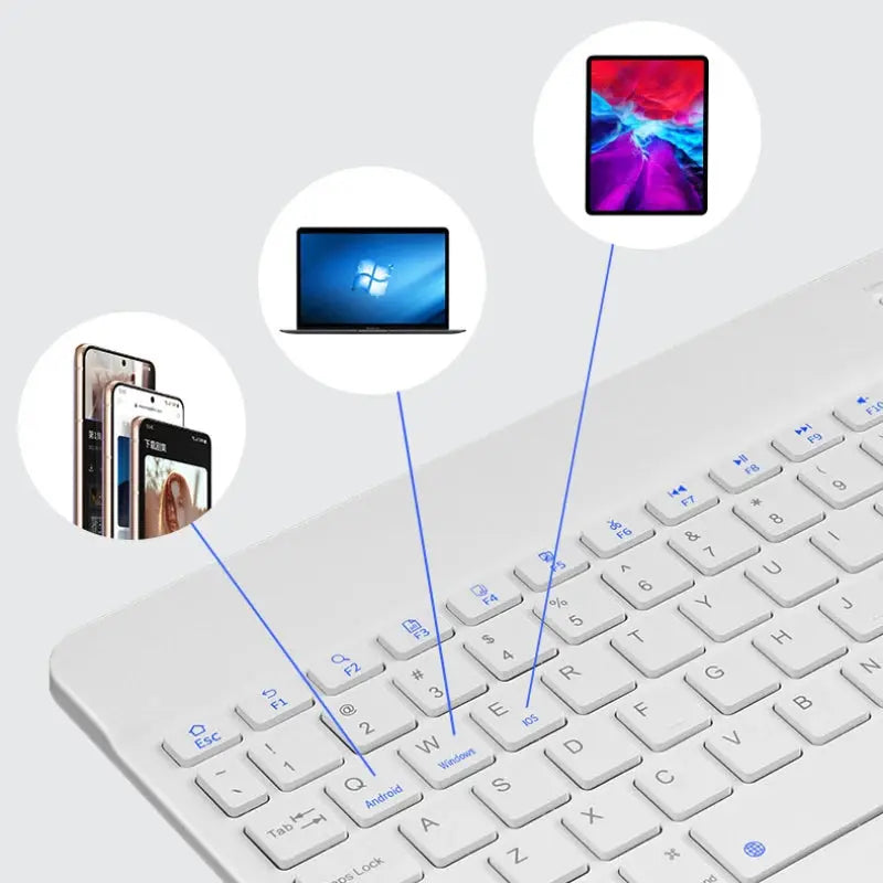 10 inch Magnetic Tablet Keyboard for iPad 2024 10.9 11 10.2 Bluetooth Rechargeable Keyboards for Xiaomi 6 Huawei Matepad 11.5 - Magic Remotes