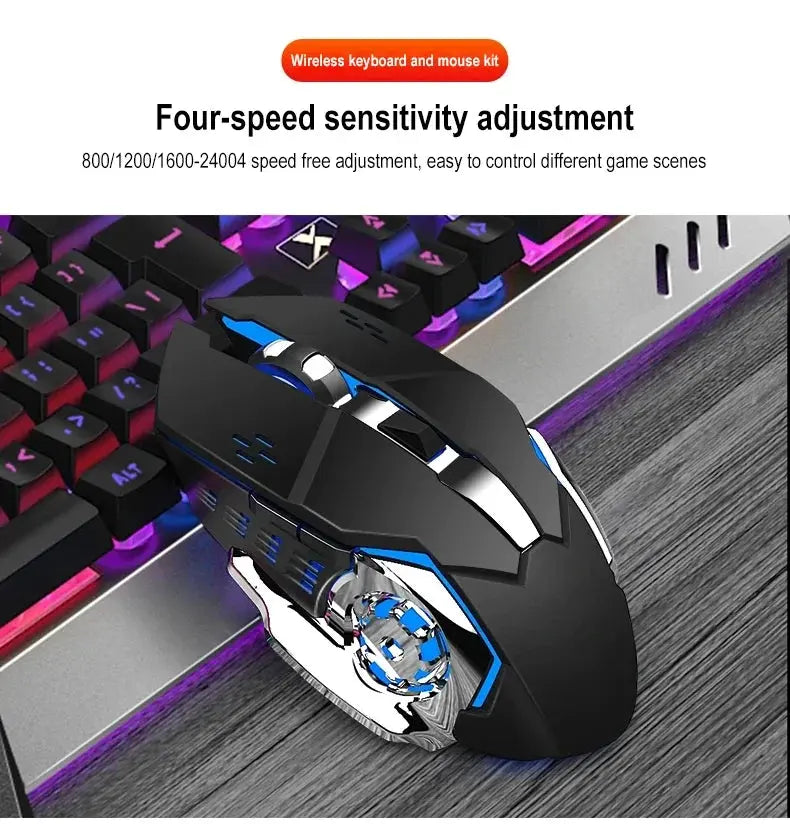 K680 Rechargeable 2.4G wireless keyboard and mouse suite Gaming computer Office esports Magic Remotes