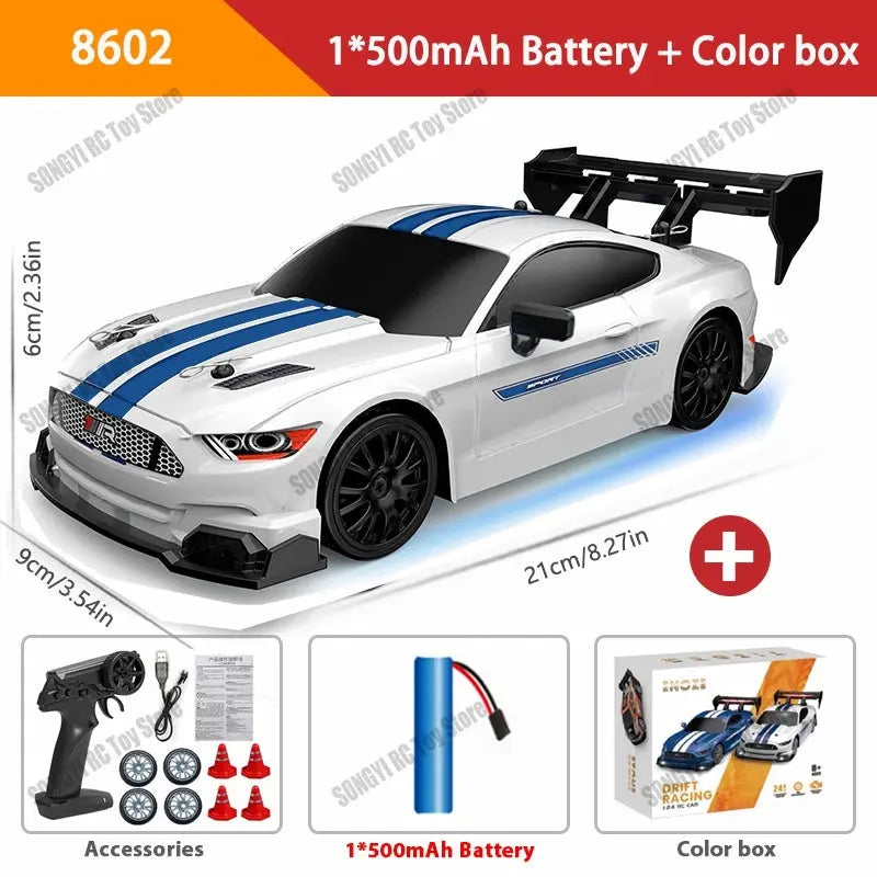RC Drift Car 4WD Remote Control High Speed Racing Vehicle with LED Lights 2.4GHz Radio 4x4 Off-Road Truck Toy for Children Kids Magic Remotes