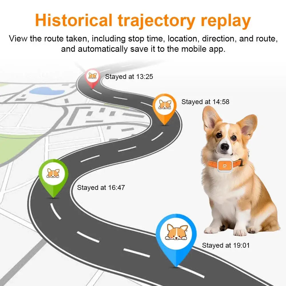 2026 New Style Pet GPS Tracker Dog Mini Tracking Movement Alert Collar Anti-Lost Tracker for Cats and Puppies Remote Locator - Magic Remotes