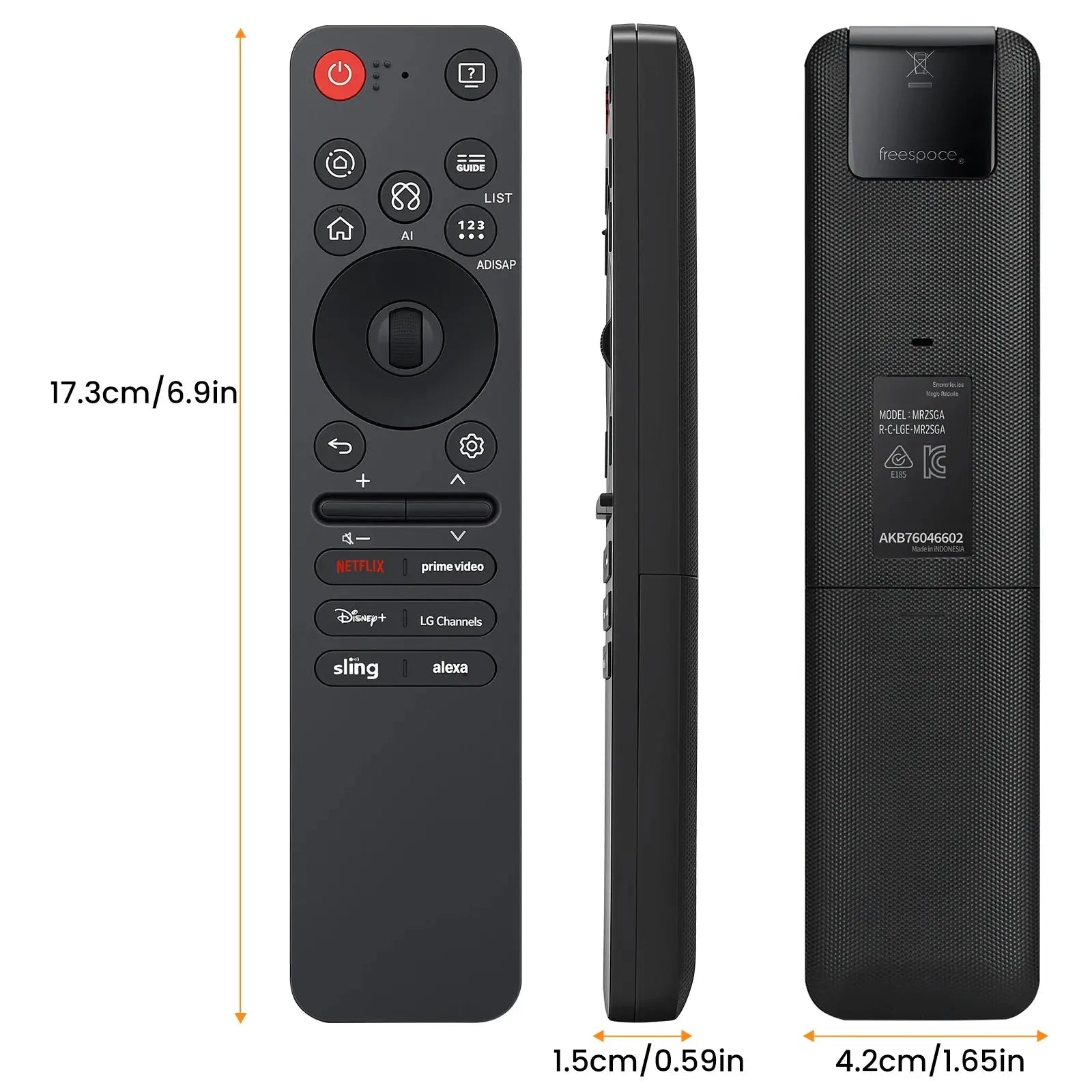 Replacement AN-MR25GA AI Magic Remote with Voice and Pointer,Compatible with 2019-2025 LG Smart TVs OLED, QNED, UHD, LED, LCD - Magic Remotes