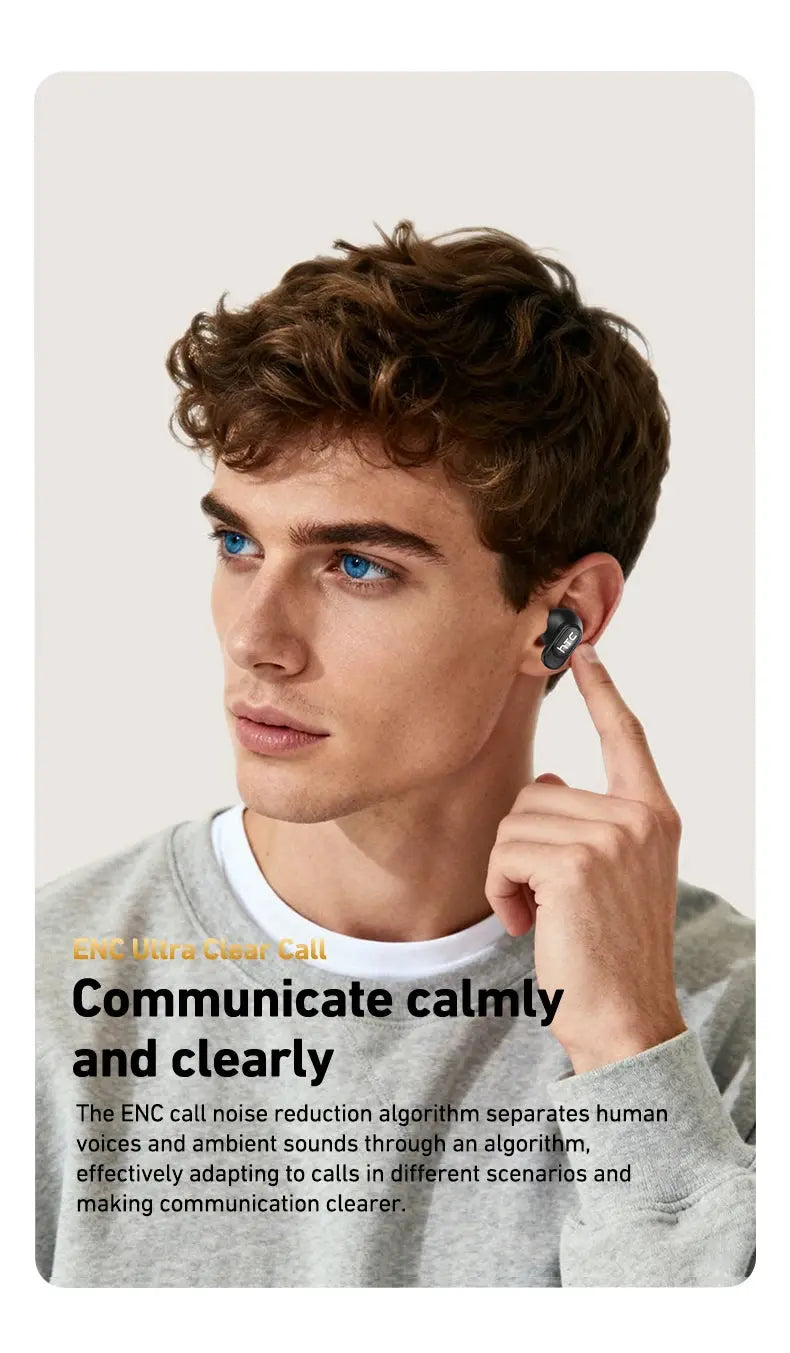 HTC NE79 TWS Wireless Bluetooth Earphones: AI Translator Earbuds Noise Cancellation Long Battery Life Premium Audio Headphones Magic Remotes