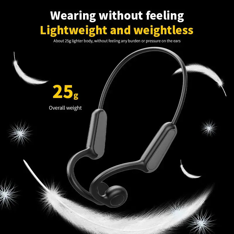 B8 True Bone Conduction Earphones Bluetooth 5.3 Sports Wireless Headphones Ear Hook IPX5 Waterproof Headset for Running Driving Magic Remotes