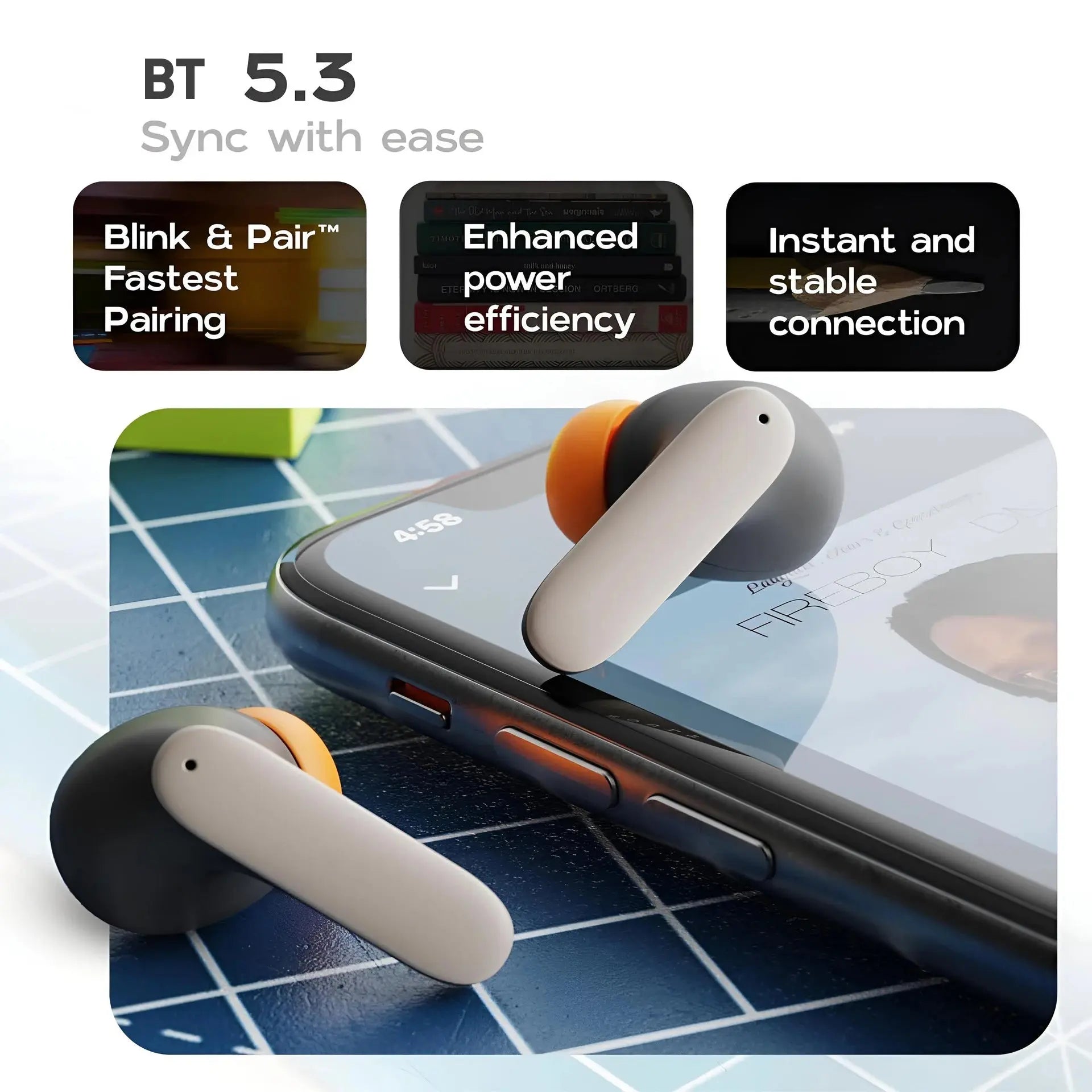 TWS Wireless Earphones 5.4 Bluetooth Ultra-low Latency Dual Microphone ENC Noise Cancelling in Ear Bluetooth Earphones Magic Remotes