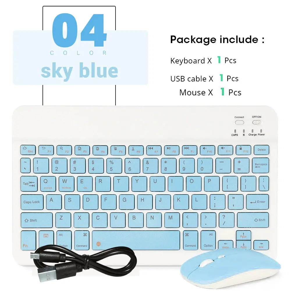 Mini Wireless Keyboard Bluetooth Keyboard For ipad Phone Tablet Portable Bluetooth Keyboard and Mouse For Samsung Xiaomi Android - Magic Remotes