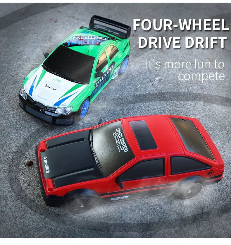 RC Drift Car 4WD Remote Control High Speed Racing Vehicle with LED Lights 2.4GHz Radio 4x4 Off-Road Truck Toy for Children Kids Magic Remotes